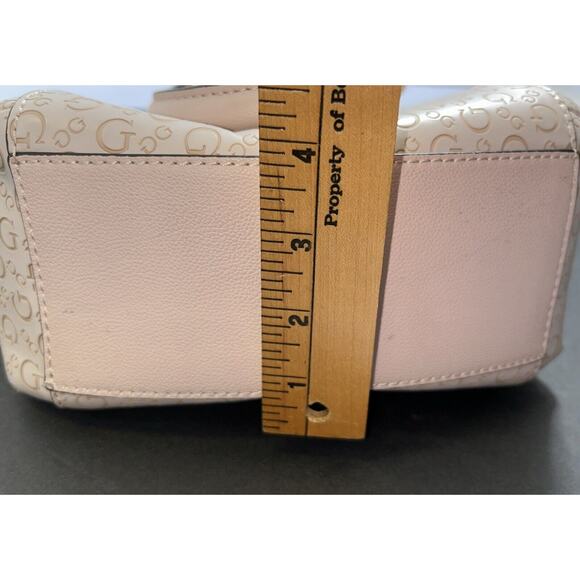 Guess Los Angeles Women’s Crossbody Handbag Tote Purse Monogram Light Pink - Picture 9 of 10